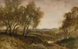 William Timlin, Landscape, oil on linen laid down on board