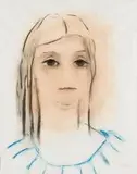 Portrait by Pieter van der Westhuizen, pastel on paper, offered Jul 2017