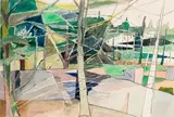 Trees by Maud Sumner, ink and watercolour, sold Jun 2017