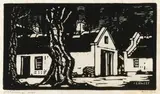 Stalle, Huis van Biskop Bousfield, Pretoria (Nilant 33) by Jacobus Hendrik Pierneef, linocut, sold Jun 2017
