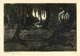 Jacobus Hendrik Pierneef, Tree Roots, etching