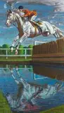 Vladimir Tretchikoff, Steeplechase, oil on canvas
