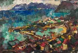George Enslin, Kalk Bay, oil on board