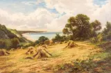 Henry H. Parker, Harvest Time on the Coast near Saltburn, oil on canvas