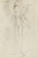 Alexis Preller, Winged Angel, pencil on paper