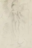 Alexis Preller, Winged Angel, pencil on paper