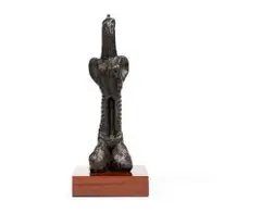 Paul Sekete, Tall Figure, bronze, mounted on a wooden base