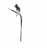 Robin Lewis, Kingfisher, bronze, mounted on a Perspex base