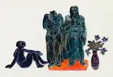 Walter Battiss, Side: C.A.D IInd, gouache on paper