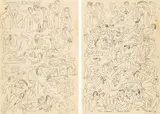 The Romans: II Century A.D.; The Romans 2nd C.A.D. by Walter Battiss, pencil on paper, sold Jun 2017