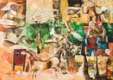 Lucky Sibiya, Composition with Animals and Barren Tree