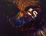 Norman Catherine, Under the Volcano, acrylic on canvas