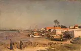 Frans Oerder, East African Coast, oil on canvas