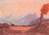 Landscape with Distant Mountains by Jacobus Hendrik Pierneef, oil on board, sold Jun 2017