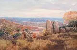View Over the Matopos by Hugo Naude, oil on canvas, sold Jun 2017