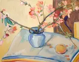 Irma Stern, Blossom Branches in a Vase, gouache