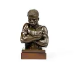 Anton van Wouw, Shangaan, bronze with a brown patina, mounted on a wooden base