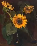 Sunflowers in a Vase by Frans Oerder, oil on canvas, sold Jun 2017