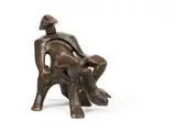 Sydney Kumalo, Figure on Bull, bronze with a brown patina