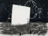 William Kentridge, Untitled Drawing for Mango Groove Music Video (Drive-In Screen and Megaphone)