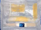 Sam Nhlengethwa, Image III, acrylic and sand mixed with gel on canvas