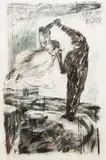 William Kentridge, Dancing Couple, charcoal, pastel and gold ink on paper