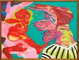 Robert Hodgins, Dancer and her Admirer, oil on canvas