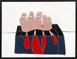 Robert Hodgins, Clubmen of America: Mafiosi, oil and charcoal on canvas