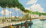 Trees Along the River by Walter Battiss, oil on board, sold Nov 2016