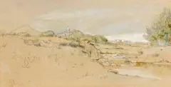 Pieter Wenning, Aapies River, Pretoria, pencil and watercolour