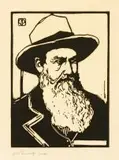 Portret van n Voortrekker (Nilant 136) by Jacobus Hendrik Pierneef, linocut, sold Nov 2016