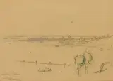 Lourenço Marques by Pieter Wenning, pencil and watercolour, sold Nov 2016