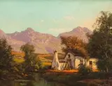 Tinus de Jongh, Farmhouse, oil on canvas
