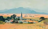 Aurora, Sandveld by Piet van Heerden, oil on canvas laid down on board, sold Nov 2016
