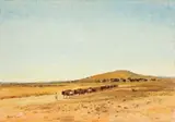 A Herd of Cattle by Adriaan Boshoff, oil on canvas laid down on board, sold Nov 2016