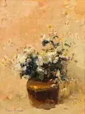 Still Life with Daisies by Adriaan Boshoff, oil on canvas, sold Nov 2016
