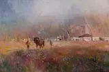Ploughing in Spring by Errol Boyley, oil on canvas, sold Nov 2016