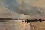 Errol Boyley, Berg River Estuary, oil on board