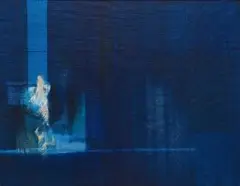 Lionel Abrams, Blue Abstract, oil on canvas