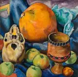 Eugene Labuschagne, Still Life with Skull, oil on canvas laid down on board