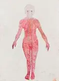 Penny Siopis, Body: Blush, ink, oil and glue on paper