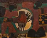 Lucky Sibiya, Abstract Figural Composition