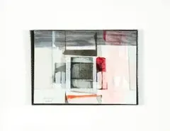 Nils Burwitz, Entry, mixed media on canvas board