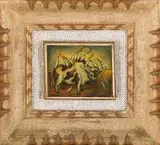 Alexis Preller, Ritual Bull, 1949, oil on canvas laid down on board