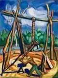 Alexis Preller, Breying The Riems, oil on canvas