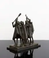 Gerard De Leeuw, Palm Sunday, bronze with a brown patina