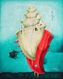 Alexis Preller, Tower of Babel II, oil and sand on canvas