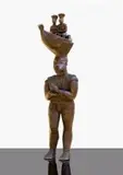 Deborah Bell, Unearthed IV, bronze with a brown patina