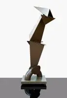 Vertical Form by Edoardo Villa, painted steel, offered Nov 2016