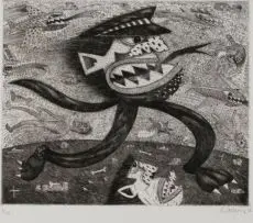Prototype by Norman Catherine, etching, offered Jul 2016